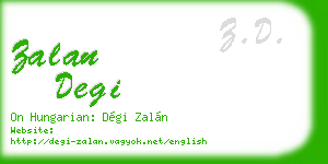 zalan degi business card